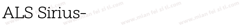 ALS Sirius字体转换